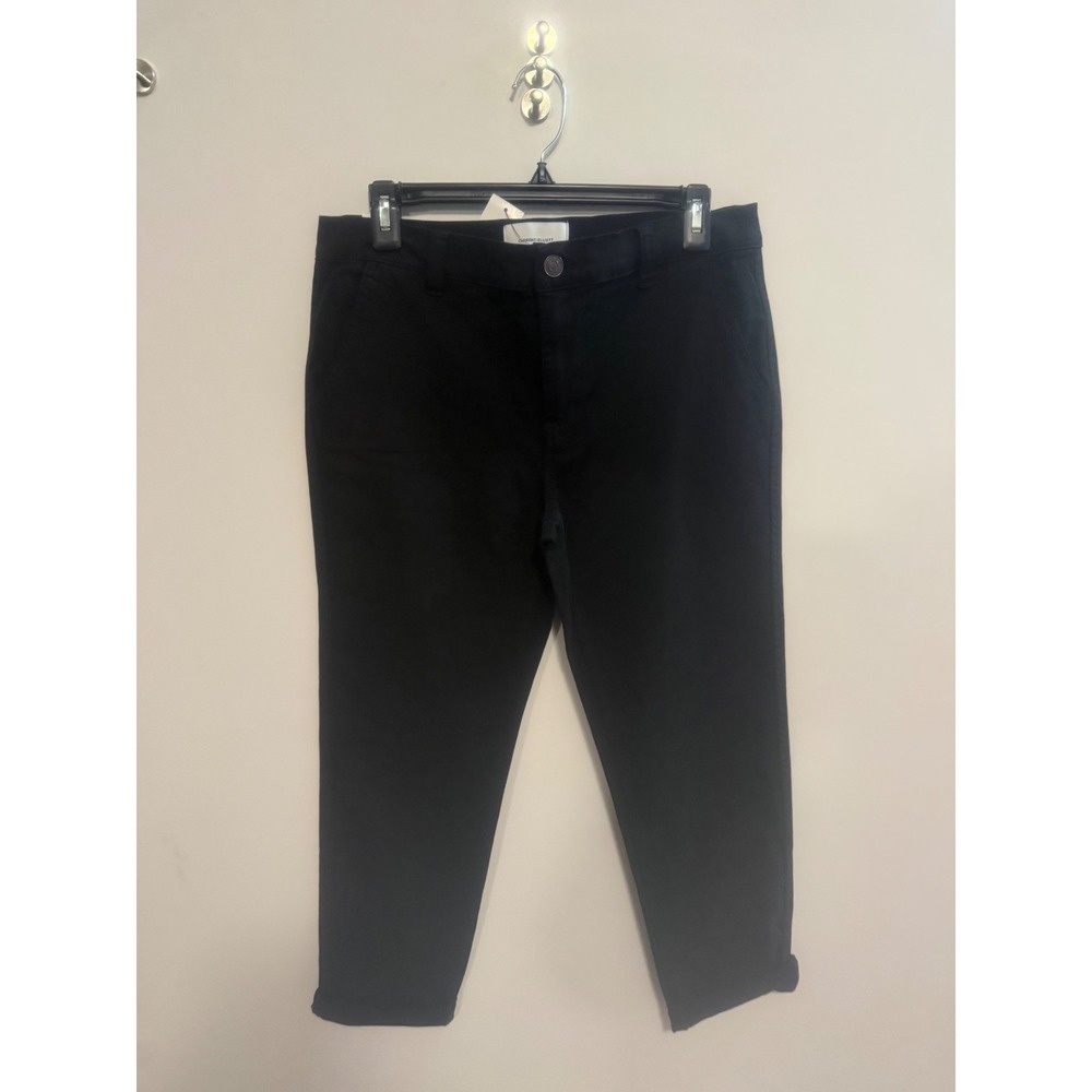 Current Elliott The Confidant Clean Black Cropped Trousers Pants Size 28 NEW